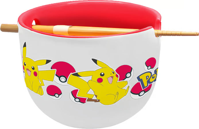 Pikachu Ramenkom met stokjes