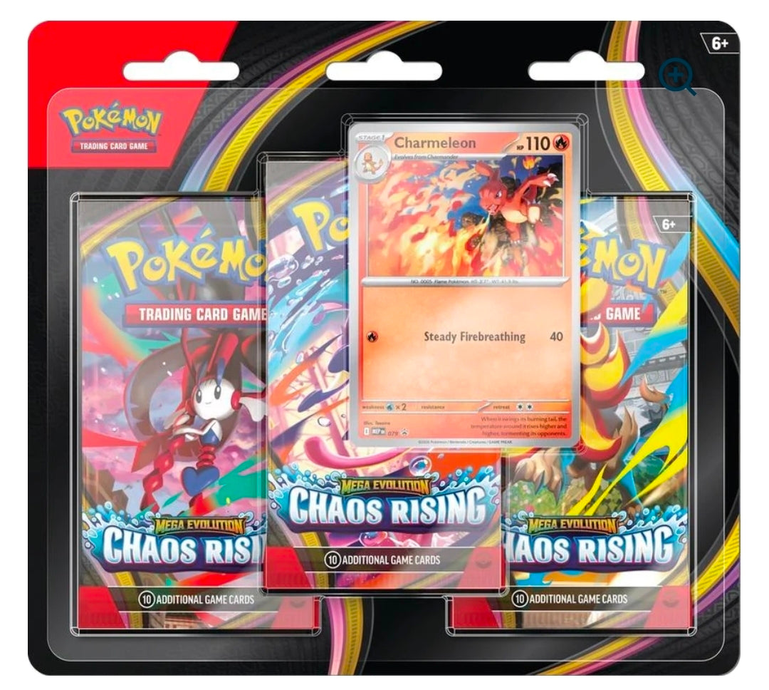 Pokémon Mega Evolution Chaos Rising 3-pack blister